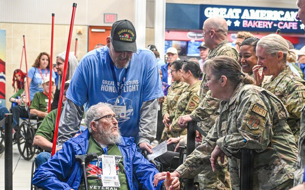 126th ARW Airmen Honor Veterans at St. Louis Honor Flight Send-Off