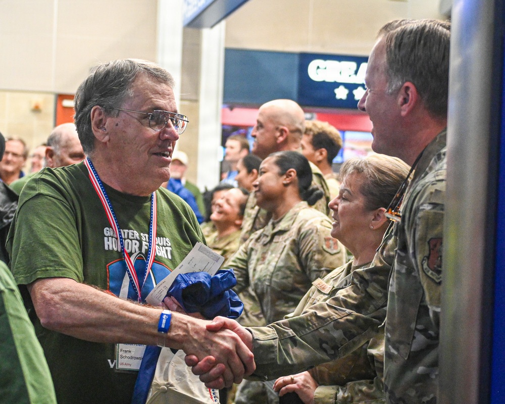 126th ARW Airmen Honor Veterans at St. Louis Honor Flight Send-Off