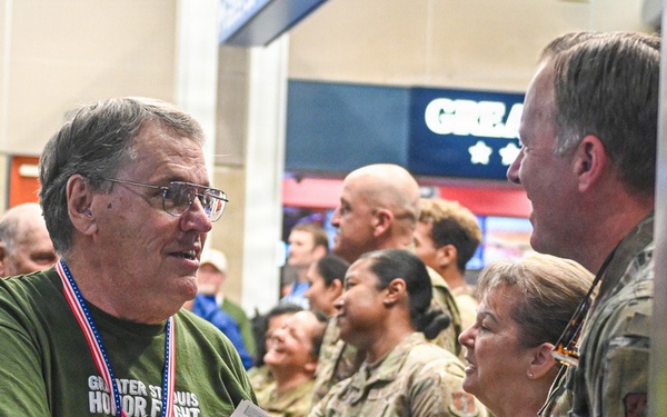 126th ARW Airmen Honor Veterans at St. Louis Honor Flight Send-Off