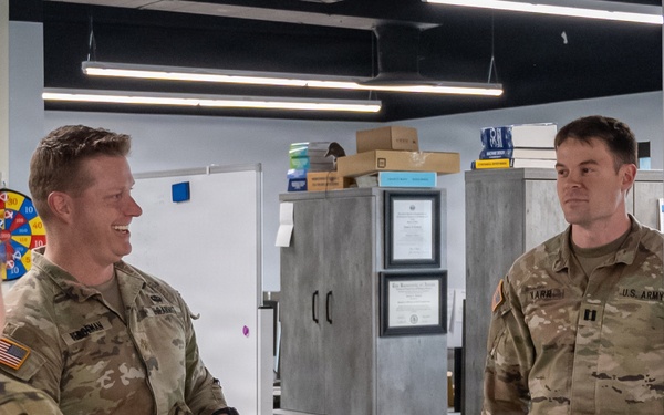 MAJ Bergeman Meets the Newest Buffalo District Project Engineer, CPT Kaylee O'Connell