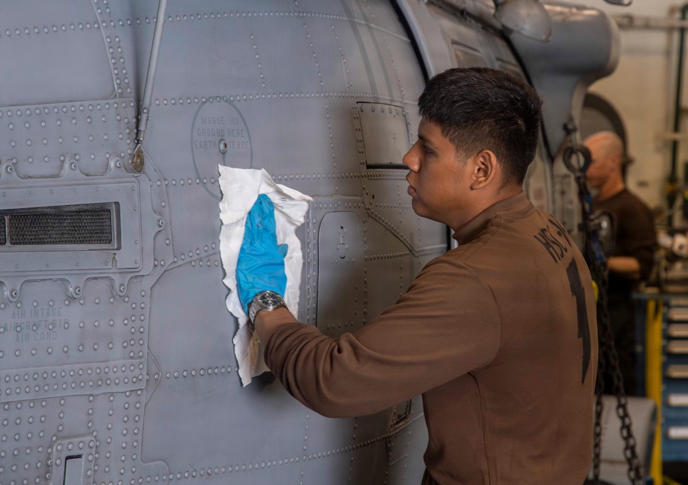 Abraham Lincoln Conducts Maintenance