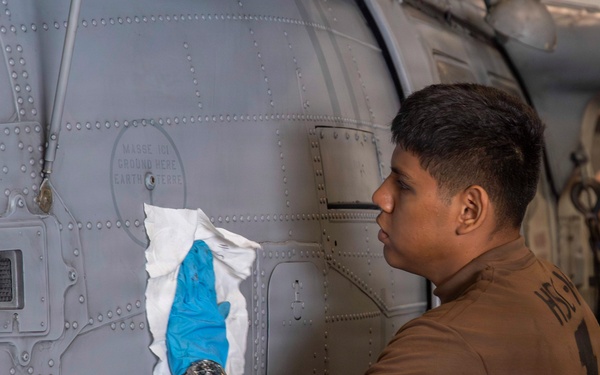 Abraham Lincoln Conducts Maintenance