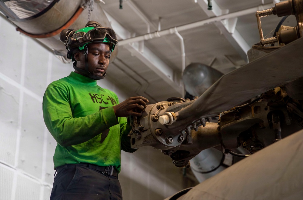 Abraham Lincoln Conducts Maintenance