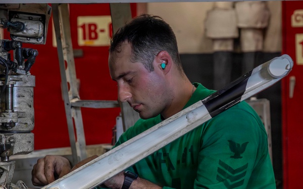 Abraham Lincoln Conducts Maintenance