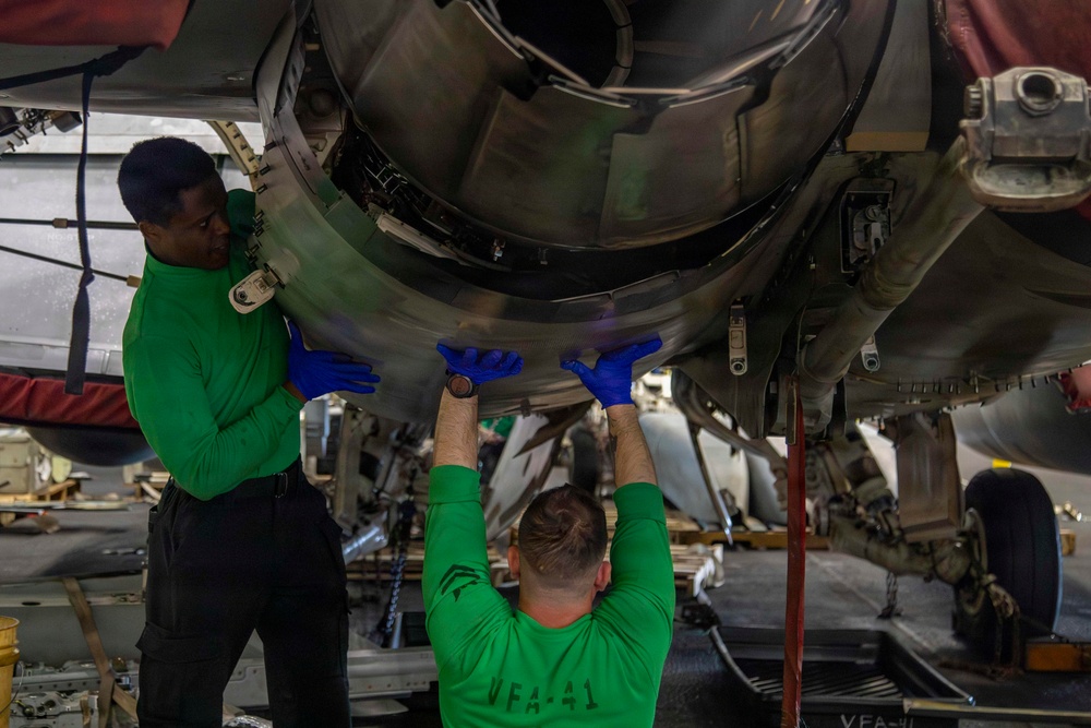 Abraham Lincoln Conducts Maintenance