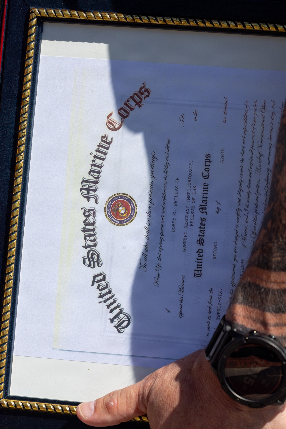 Gunnery Sgt. Philips Meritorious Promotion