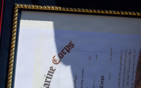 Gunnery Sgt. Philips Meritorious Promotion