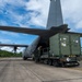 346th Air Expeditionary Wing unloads cargo off a C-130J