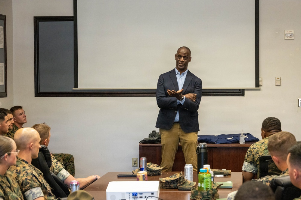 Timmy Davis visits Parris Island