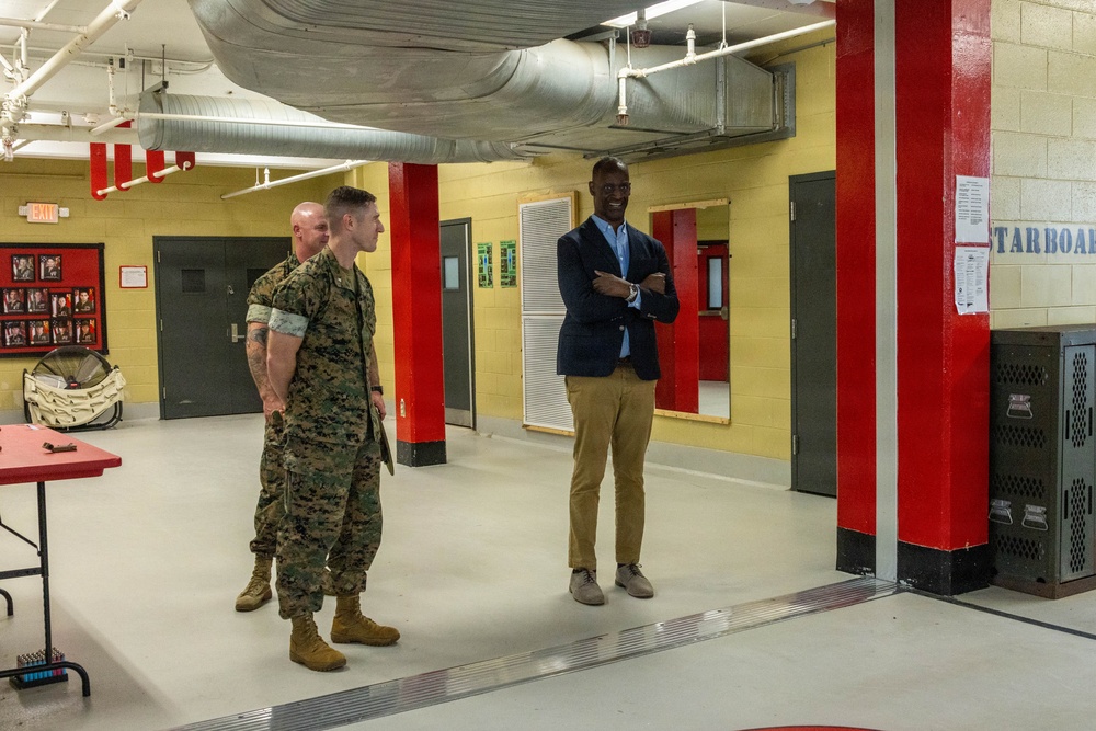 Timmy Davis visits Parris Island