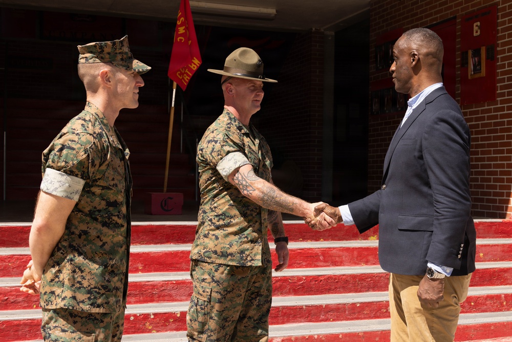 Timmy Davis visits Parris Island