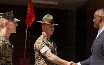 Timmy Davis visits Parris Island