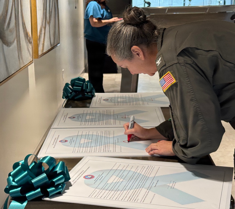 NAS Pensacola-area Leaders Sign SAAPM Proclamation