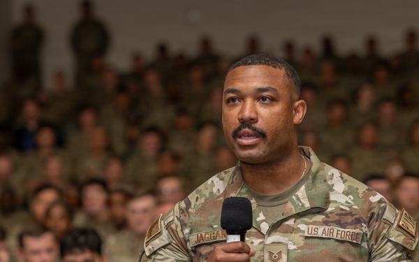 CMSAF David Wolfe holds all call at Joint Base San Antonio-Lackland