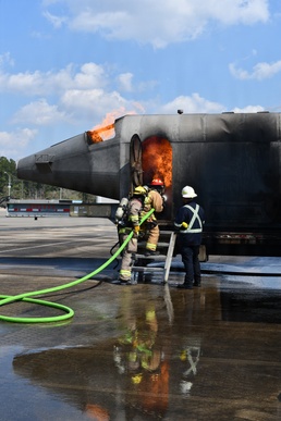 Fort Polk firefighters hone skills during Aircraft Live Fire training