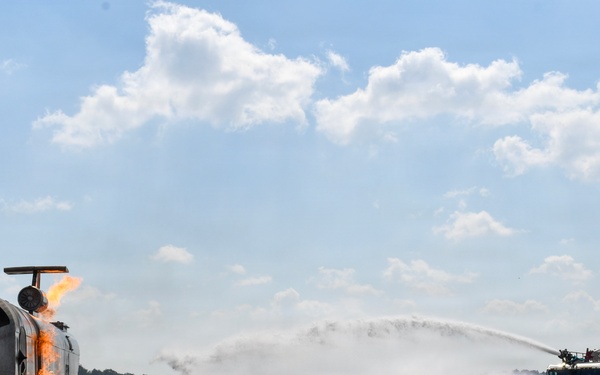 Fort Polk firefighters hone skills during Aircraft Live Fire training