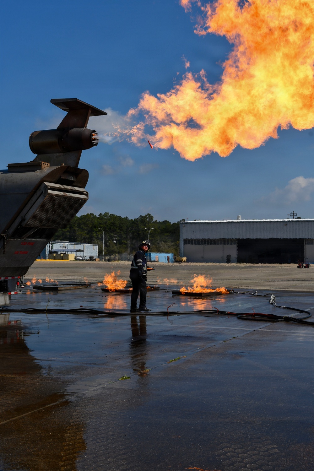 Fort Polk firefighters hone skills during Aircraft Live Fire training