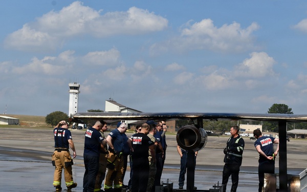 Fort Polk firefighters hone skills during Aircraft Live Fire training