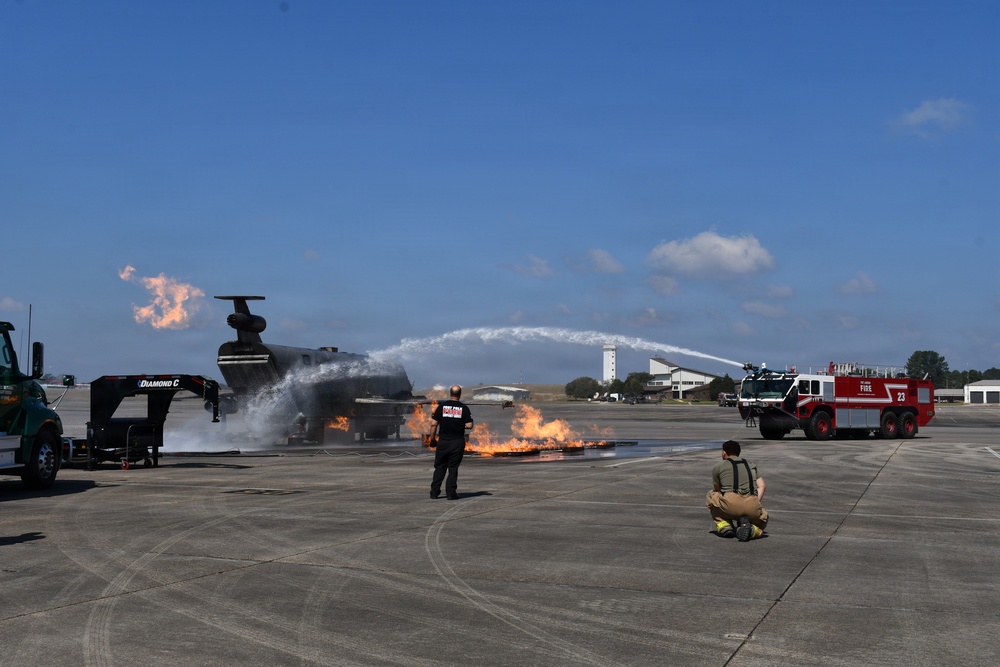 Fort Polk firefighters hone skills during Aircraft Live Fire training
