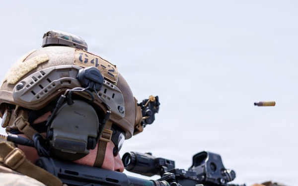 U.S. Marines conduct deck shoot during Operation Epic Fury