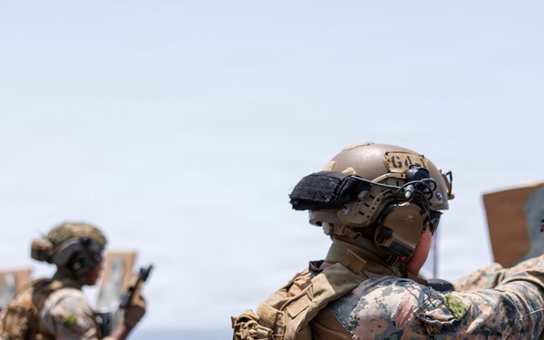 U.S. Marines conduct deck shoot during Operation Epic Fury