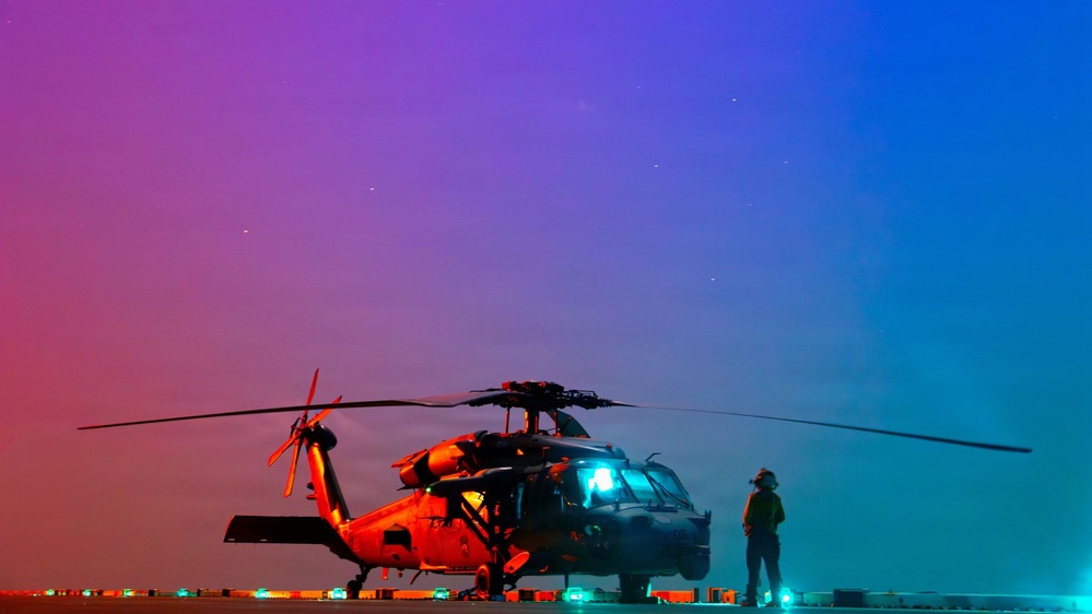 U.S. Marines conduct Night flight operations during Operation Epic Fury