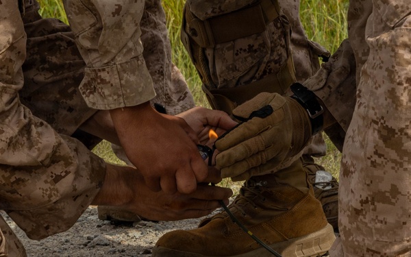 Turning Obstacles into Craters: Marines with 7th Engineer Support Battalion Conduct a Live-Fire Demolition Range