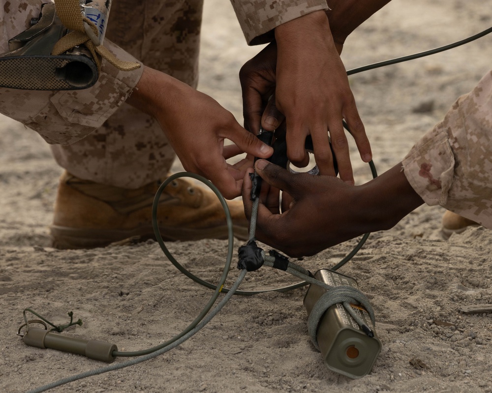 Turning Obstacles into Craters: Marines with 7th Engineer Support Battalion Conduct a Live-Fire Demolition Range