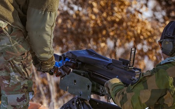 Norwegian Home Guard Fires MK-19 During NOREX53 at Camp Ripley