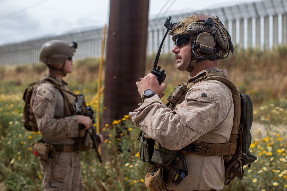 2nd Bn, 1st Marines Patrol along imperial beach