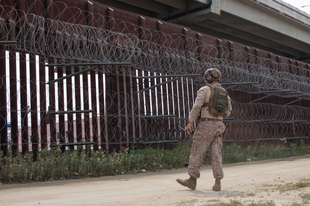 2nd Bn, 1st Marines Patrol along imperial beach