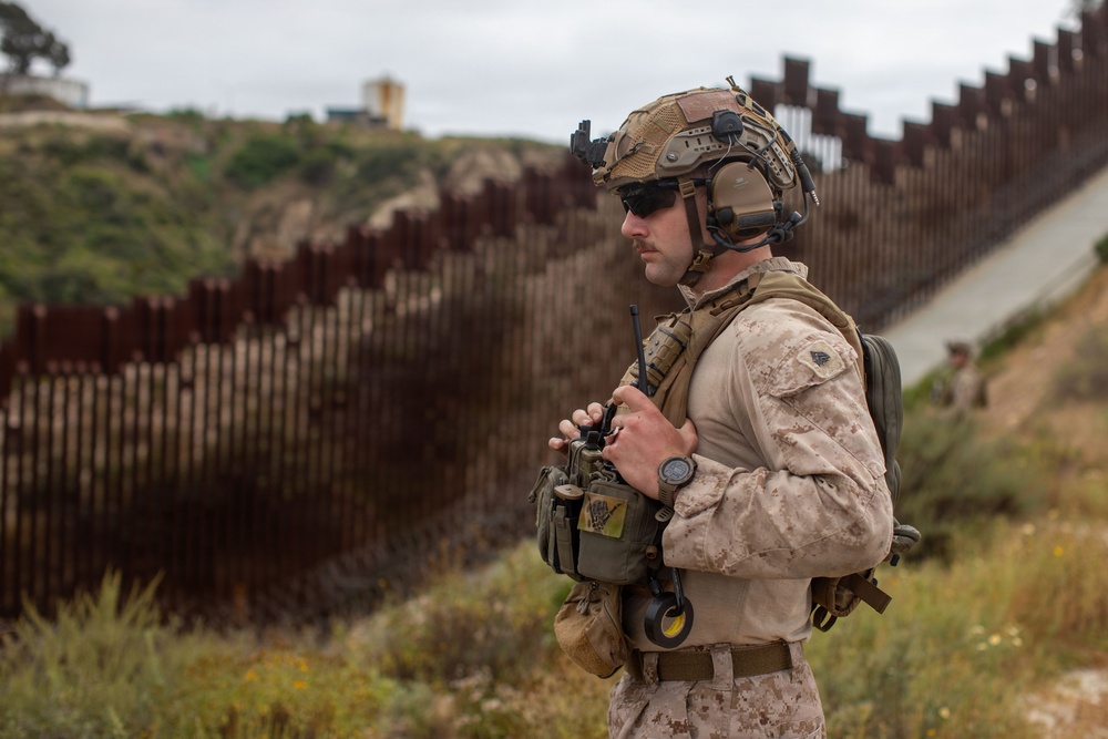2nd Bn, 1st Marines Patrol along imperial beach