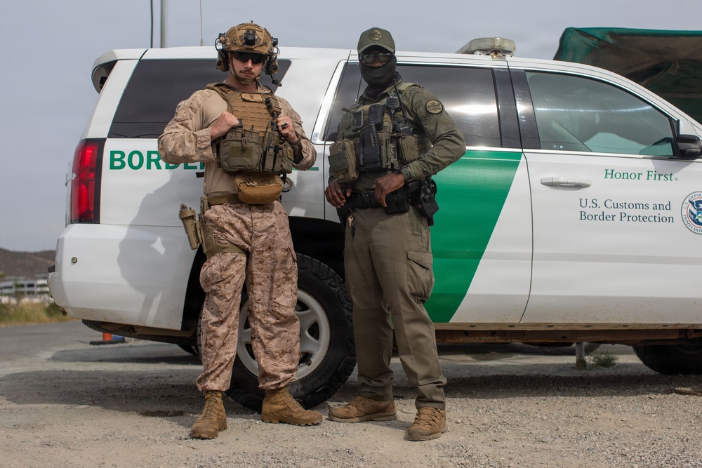 2nd Bn, 1st Marines Patrol along imperial beach