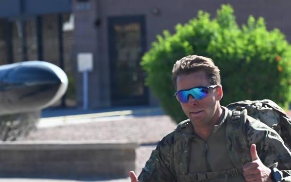 Airmen complete German Armed Forces Proficiency Badge assessment with 33-pound ruck
