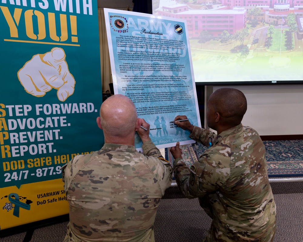 Tripler Army Medical Center signs proclamation for Sexual Assault Awareness and Prevention Month 2026