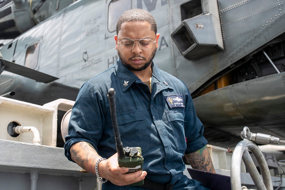 U.S. Sailors aboard USS Tripoli Support Operation Epic Fury