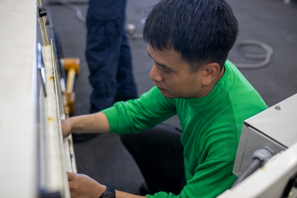 U.S. Sailors aboard USS Tripoli Support Operation Epic Fury