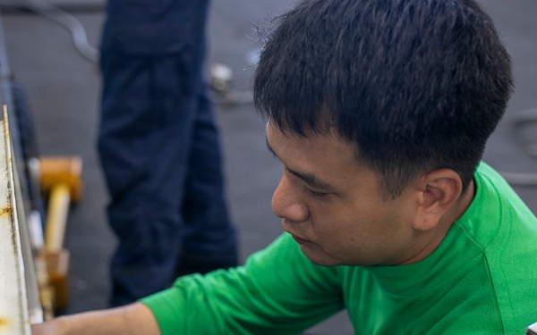 U.S. Sailors aboard USS Tripoli Support Operation Epic Fury