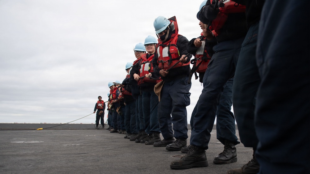 USS Theodore Roosevelt Refueling-at Sea