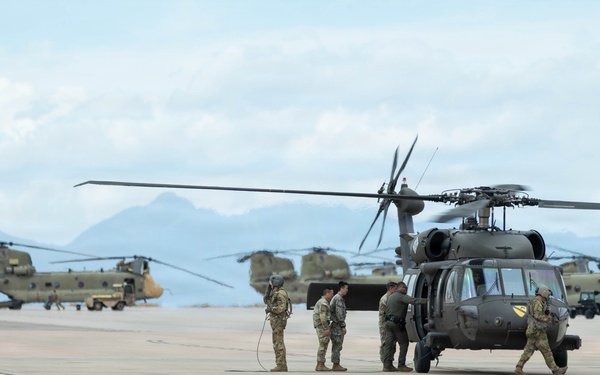 First Calvary Brigade Supports Southern Border Mission Through Air Movement