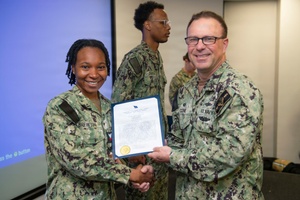AFN Naples Radio News - Adm. Daryl Caudle's First Notes and the Junior Officer Symposium