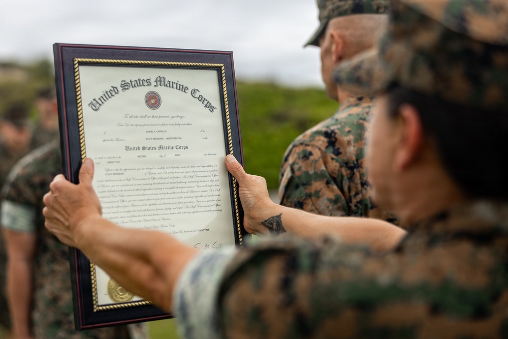 MARFORPAC admin NCO meritoriously promoted to SSgt