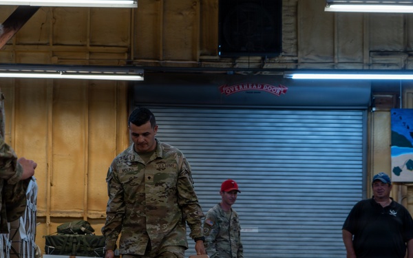 101st Division Sustainment Brigade Prepares Airdrop Supplies at Fort Polk