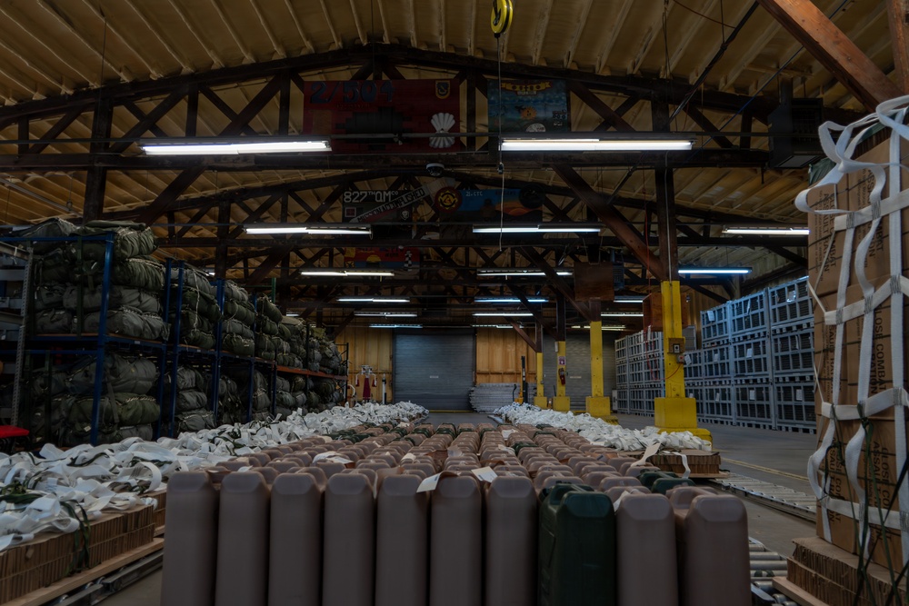 101st Division Sustainment Brigade Prepares Airdrop Supplies at Fort Polk