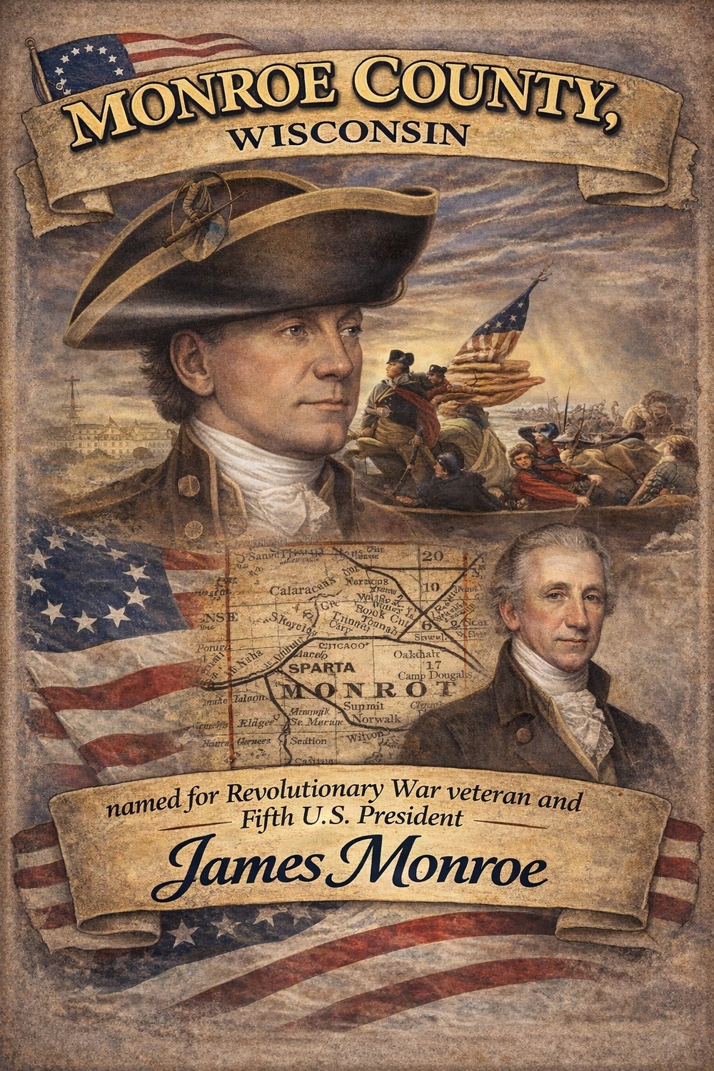 Wisconsin’s Monroe County: A county named for a president who served 250 years ago in Revolutionary War on ground still shaped by Soldiers who serve today
