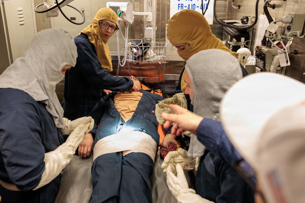 Medical Training Team Drill aboard the USS Gonzalez