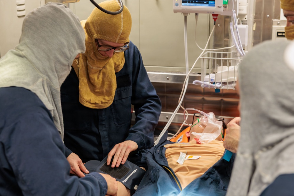 Medical Training Team Drill aboard the USS Gonzalez
