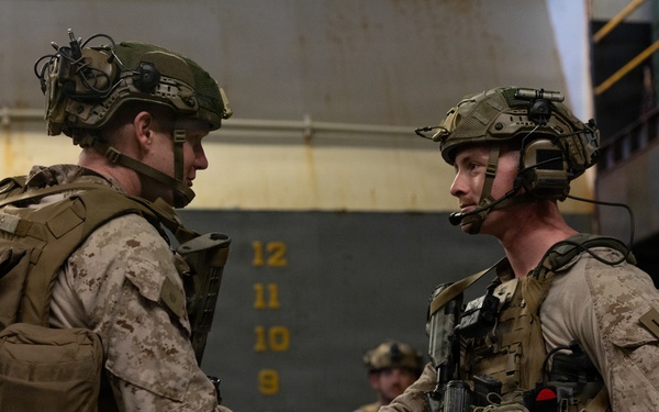 11th MEU Marines, Sailors Conduct Promotions Aboard USS Boxer