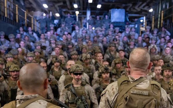 11th MEU Marines, Sailors Conduct Promotions Aboard USS Boxer