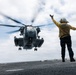 11th MEU Marines, Sailors conduct flight deck operations aboard USS Portland